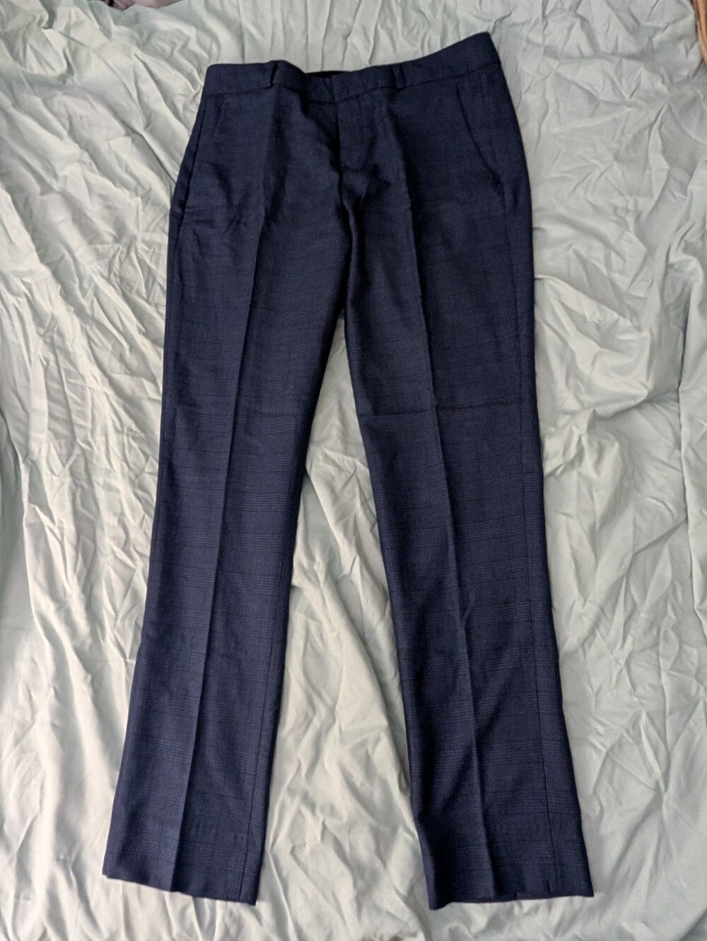 Banana Republic Blue Glen Plaid Dress Pants